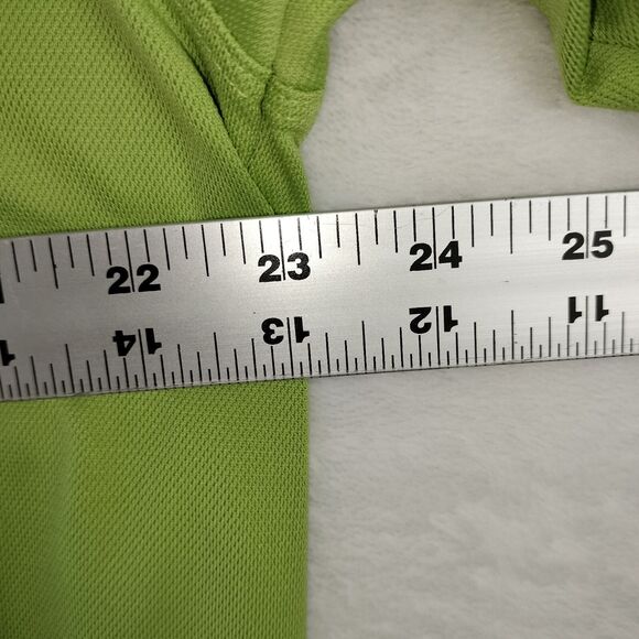 Nike Golf Polo Shirt Men Large Lime Green Short Sleeve Dri Fit Casual Swoosh NEW - Picture 8 of 15